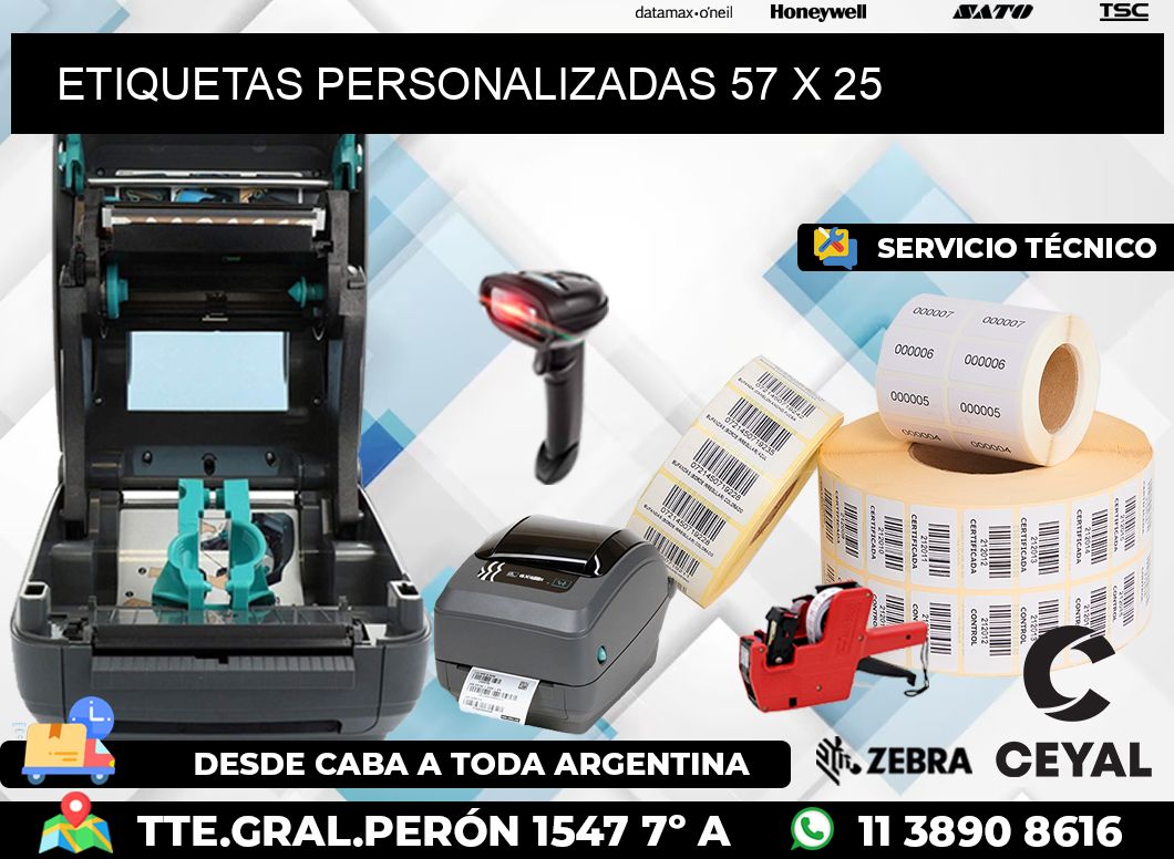 ETIQUETAS PERSONALIZADAS 57 x 25