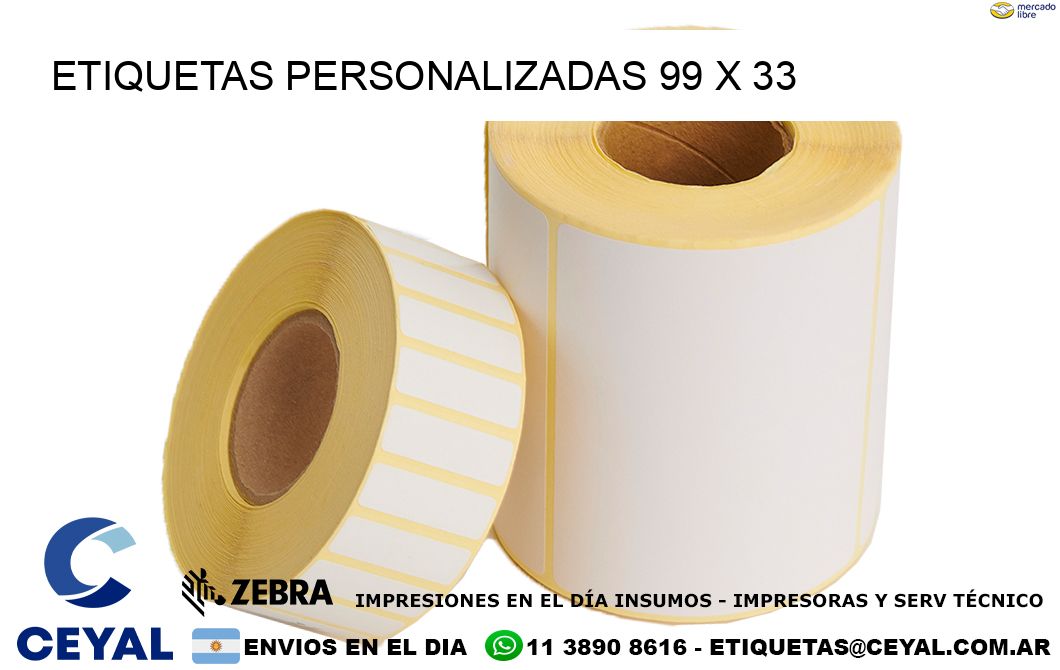 ETIQUETAS PERSONALIZADAS 99 x 33