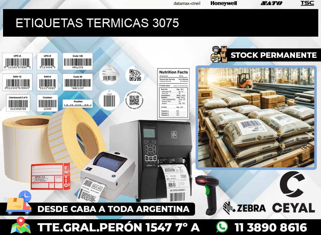 ETIQUETAS TERMICAS 3075
