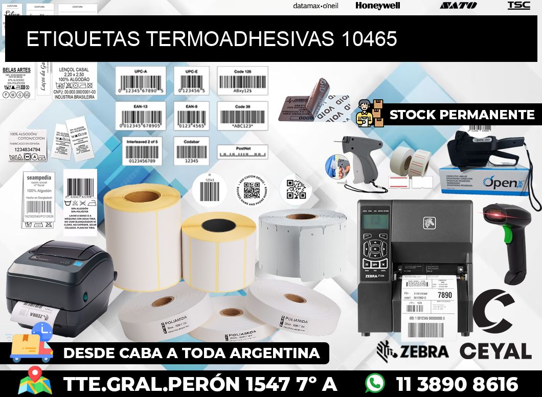 ETIQUETAS TERMOADHESIVAS 10465