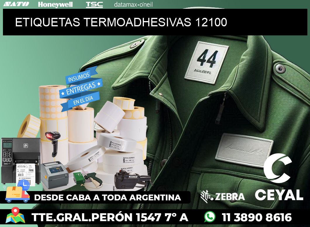 ETIQUETAS TERMOADHESIVAS 12100