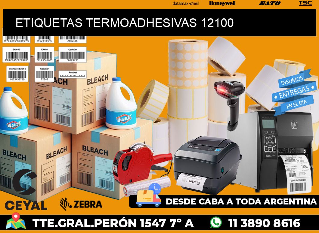 ETIQUETAS TERMOADHESIVAS 12100