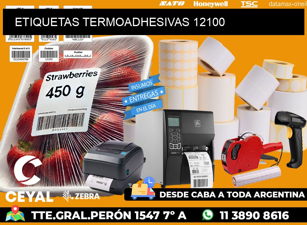 ETIQUETAS TERMOADHESIVAS 12100