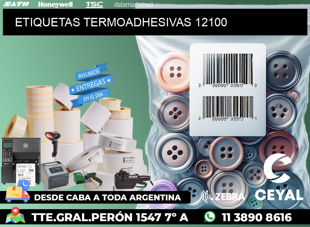 ETIQUETAS TERMOADHESIVAS 12100