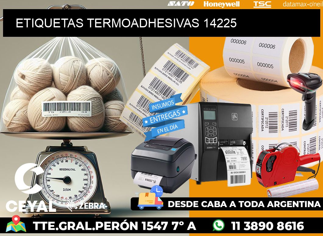 ETIQUETAS TERMOADHESIVAS 14225