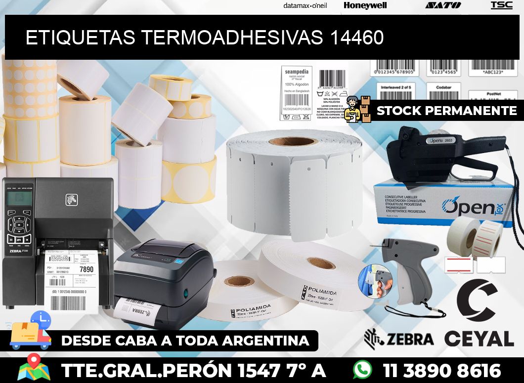 ETIQUETAS TERMOADHESIVAS 14460