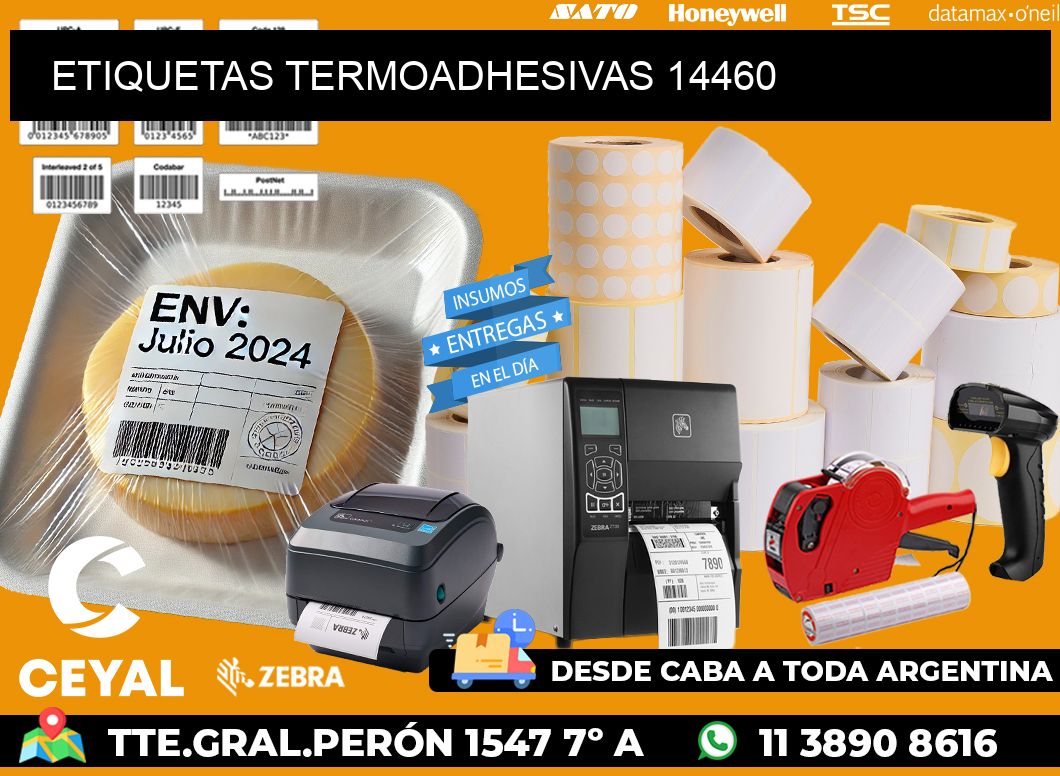 ETIQUETAS TERMOADHESIVAS 14460