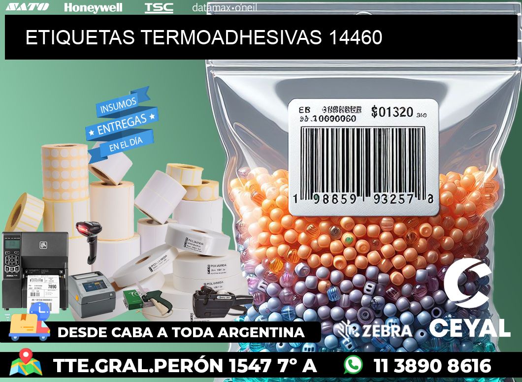 ETIQUETAS TERMOADHESIVAS 14460