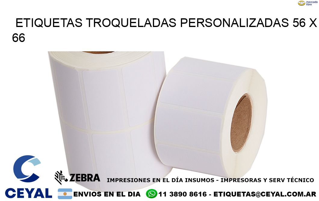 ETIQUETAS TROQUELADAS PERSONALIZADAS 56 x 66