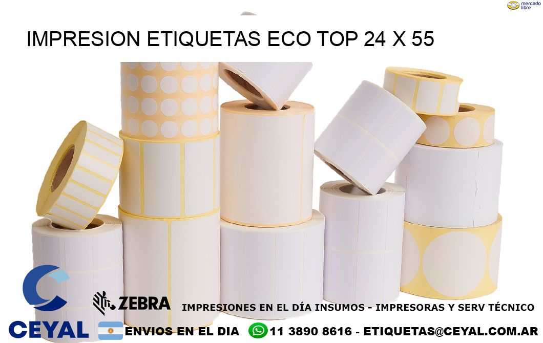 IMPRESION ETIQUETAS ECO TOP 24 x 55