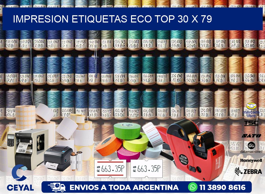 IMPRESION ETIQUETAS ECO TOP 30 x 79