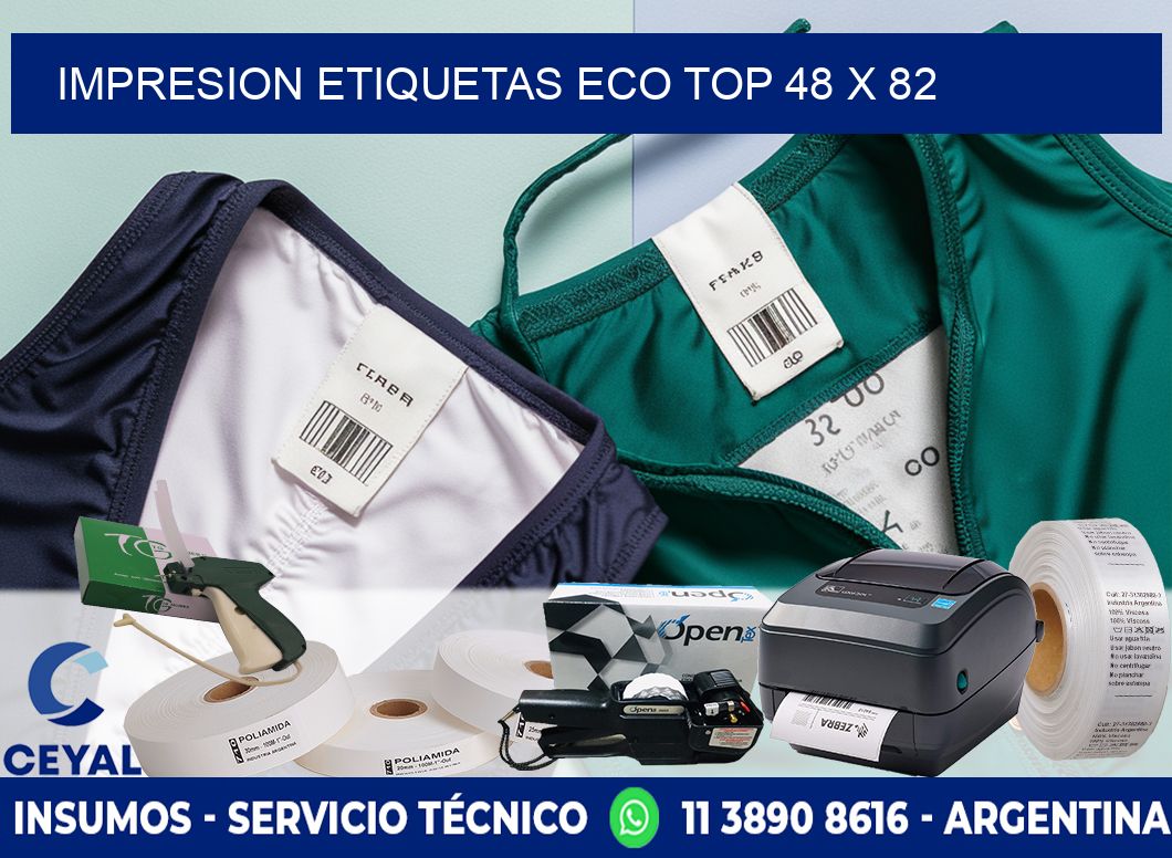 IMPRESION ETIQUETAS ECO TOP 48 x 82