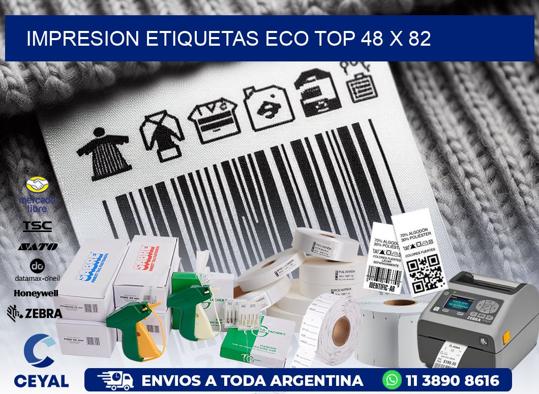 IMPRESION ETIQUETAS ECO TOP 48 x 82