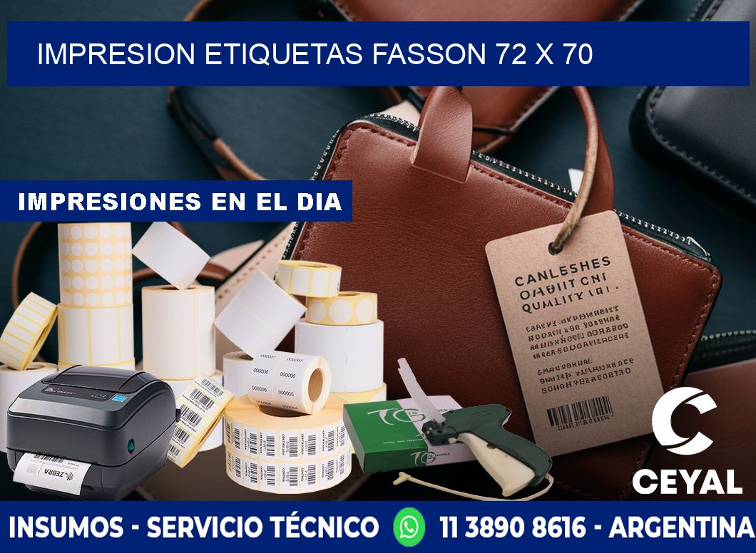 IMPRESION ETIQUETAS FASSON 72 x 70