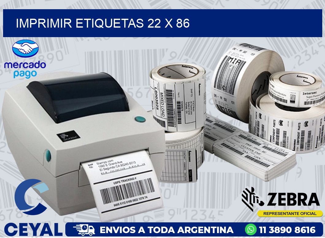 IMPRIMIR ETIQUETAS 22 x 86