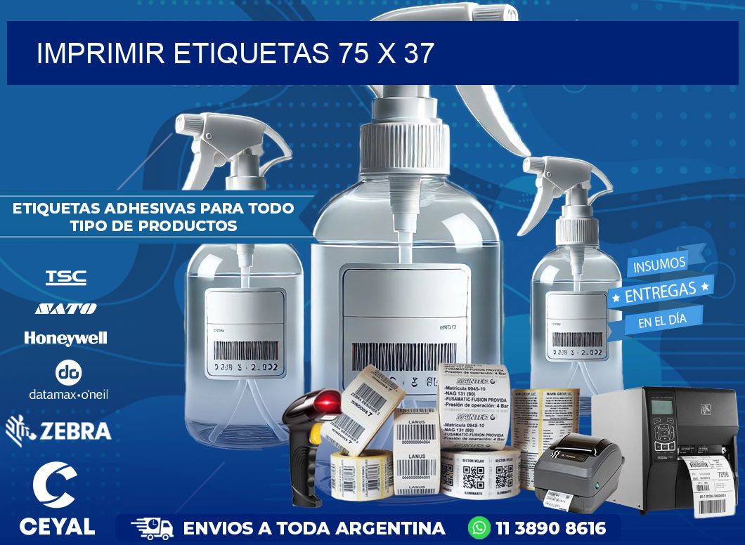 IMPRIMIR ETIQUETAS 75 x 37