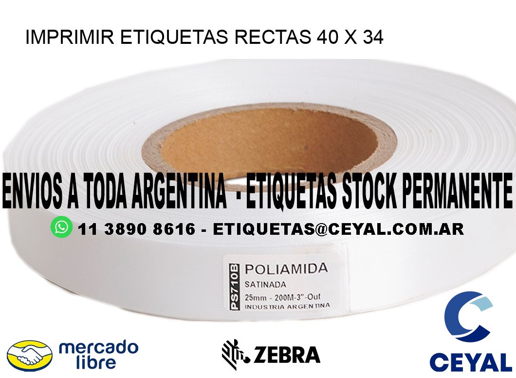 IMPRIMIR ETIQUETAS RECTAS 40 x 34