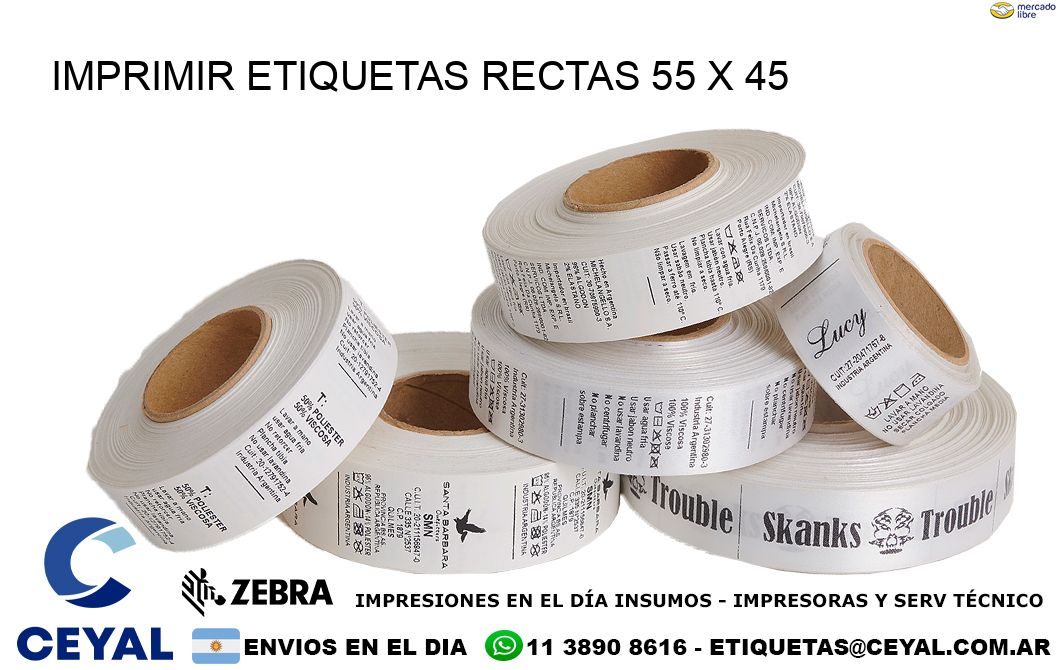 IMPRIMIR ETIQUETAS RECTAS 55 x 45