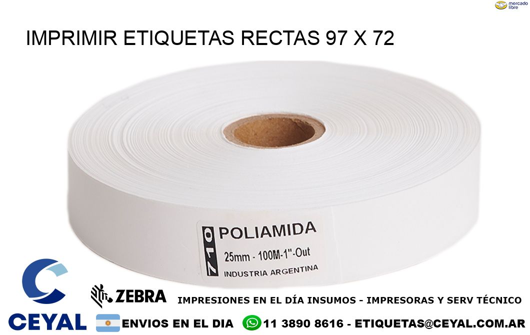 IMPRIMIR ETIQUETAS RECTAS 97 x 72