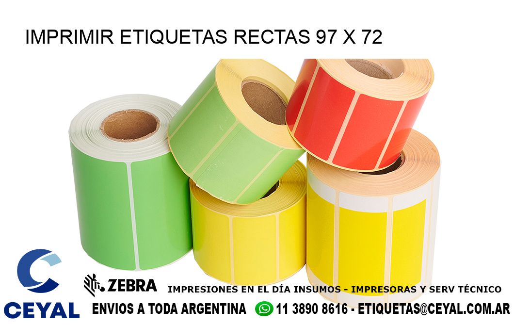 IMPRIMIR ETIQUETAS RECTAS 97 x 72