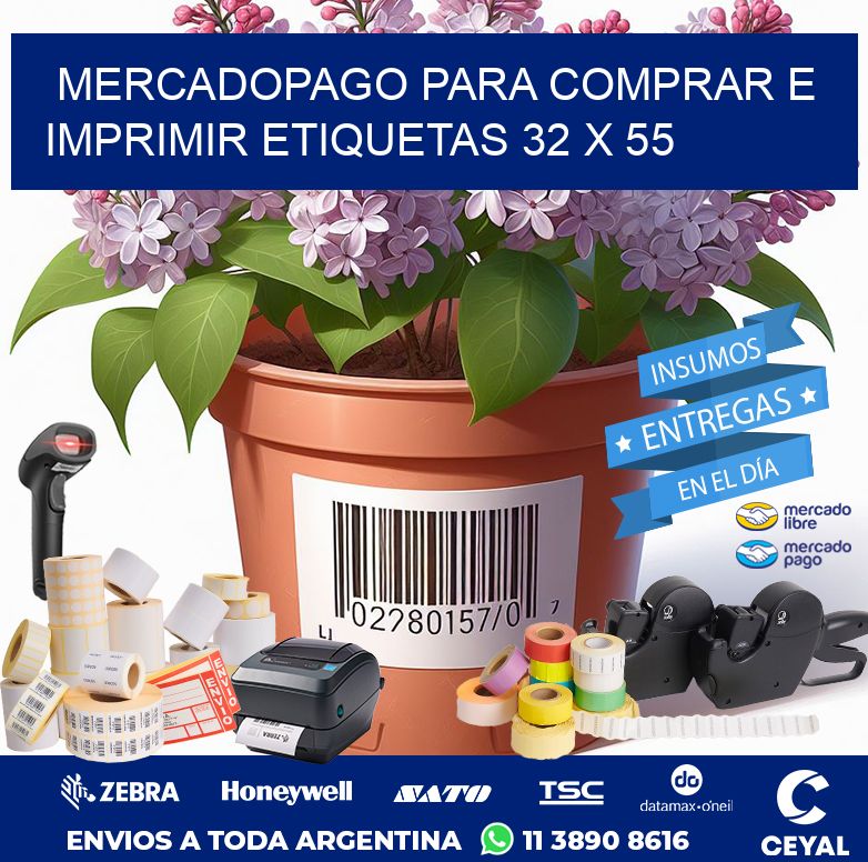 MERCADOPAGO PARA COMPRAR E IMPRIMIR ETIQUETAS 32 x 55