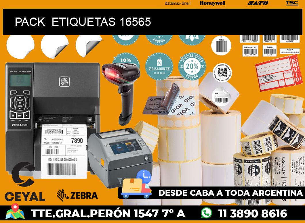 PACK  ETIQUETAS 16565