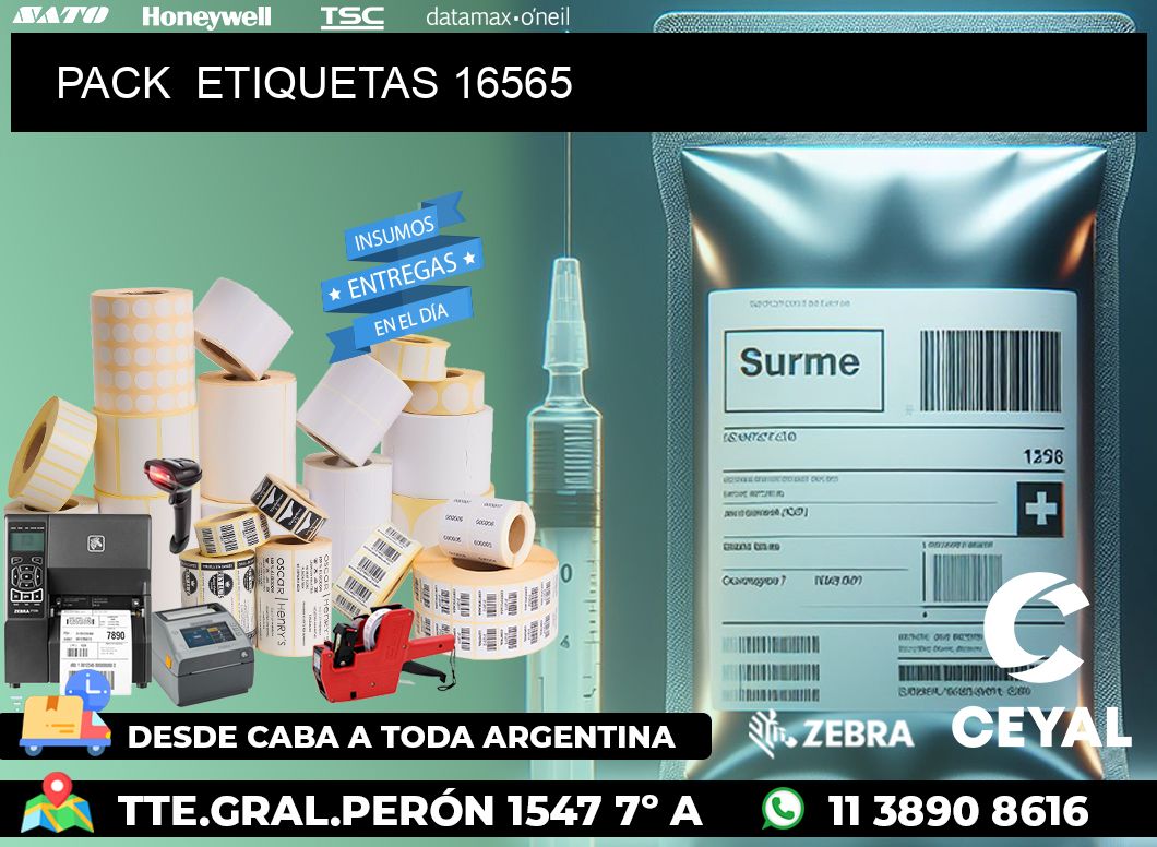 PACK  ETIQUETAS 16565