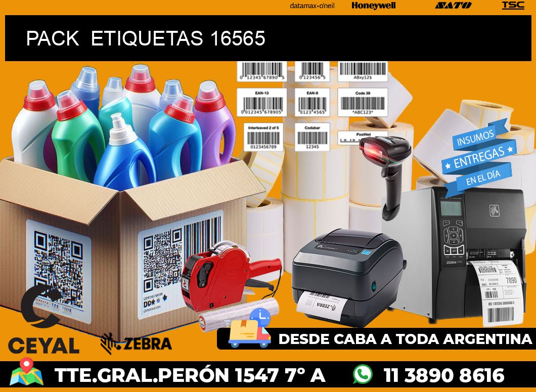 PACK  ETIQUETAS 16565