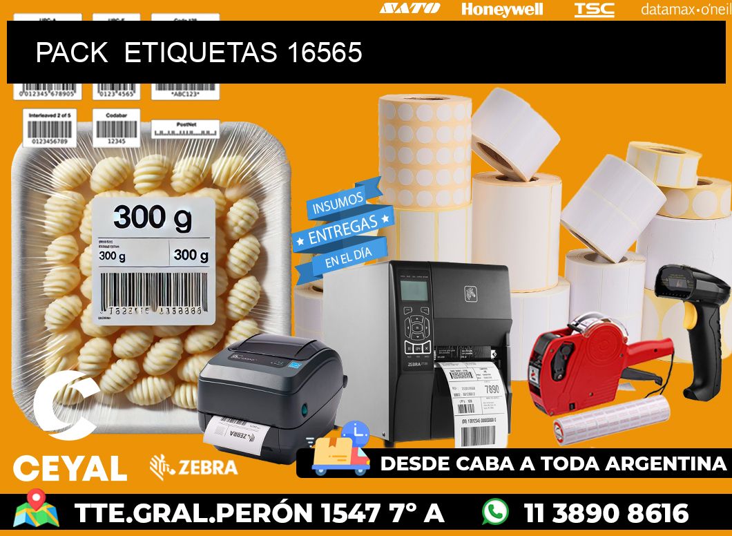 PACK  ETIQUETAS 16565