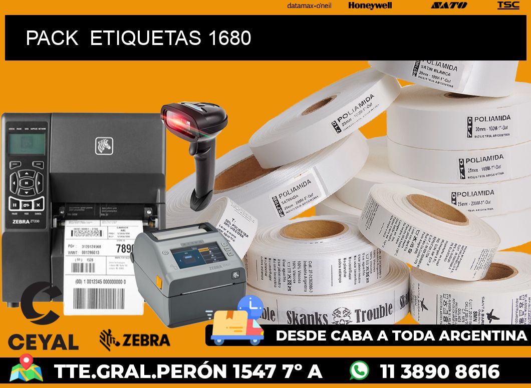 PACK  ETIQUETAS 1680
