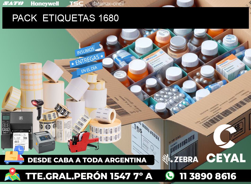 PACK  ETIQUETAS 1680