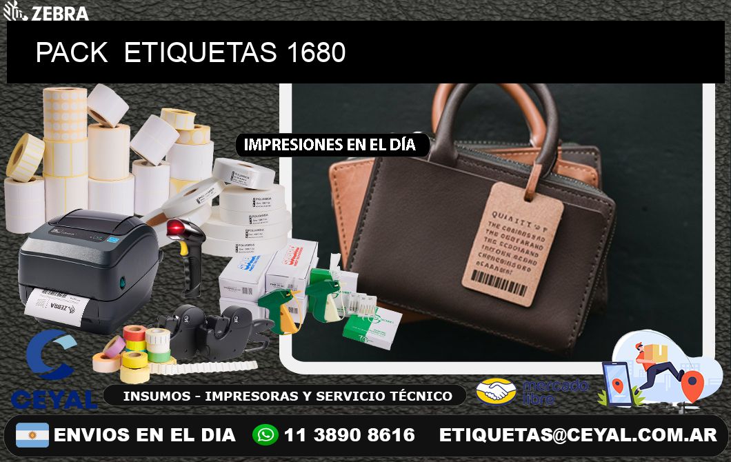 PACK  ETIQUETAS 1680