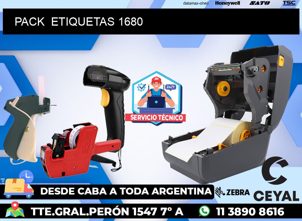 PACK  ETIQUETAS 1680