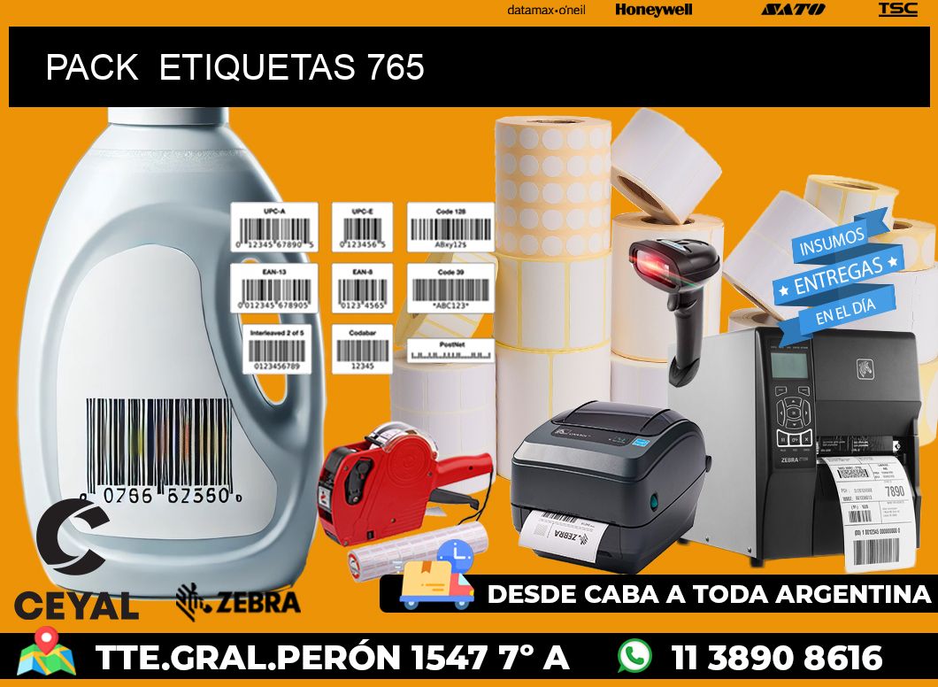 PACK  ETIQUETAS 765