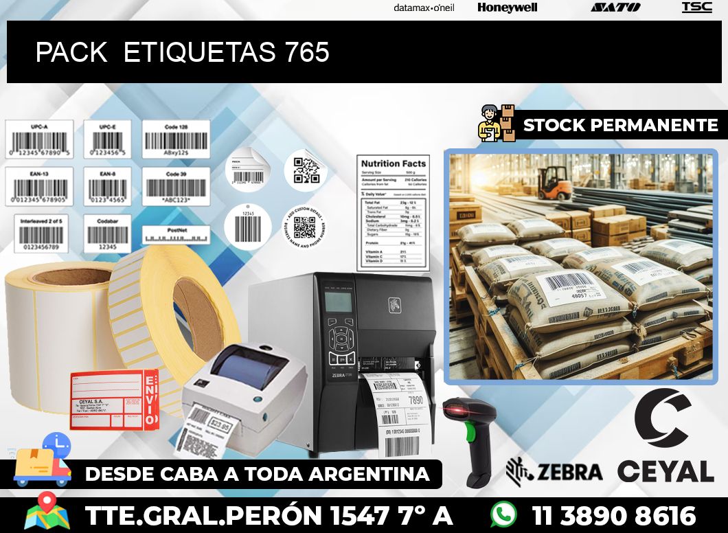 PACK  ETIQUETAS 765