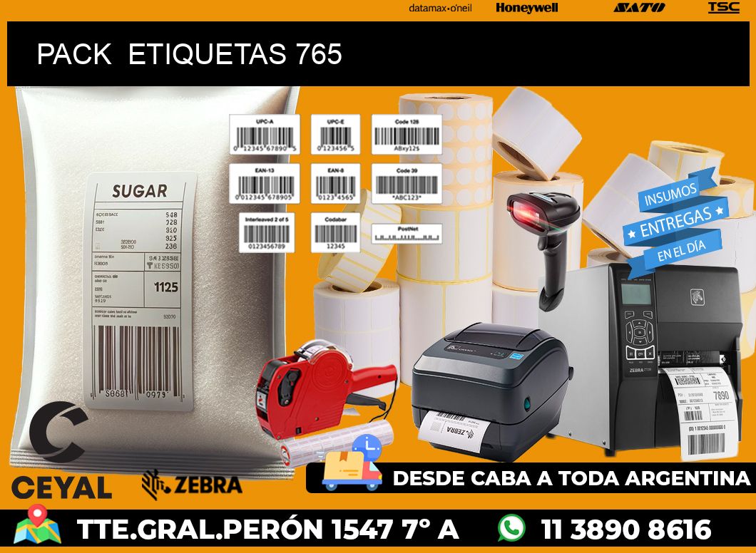 PACK  ETIQUETAS 765