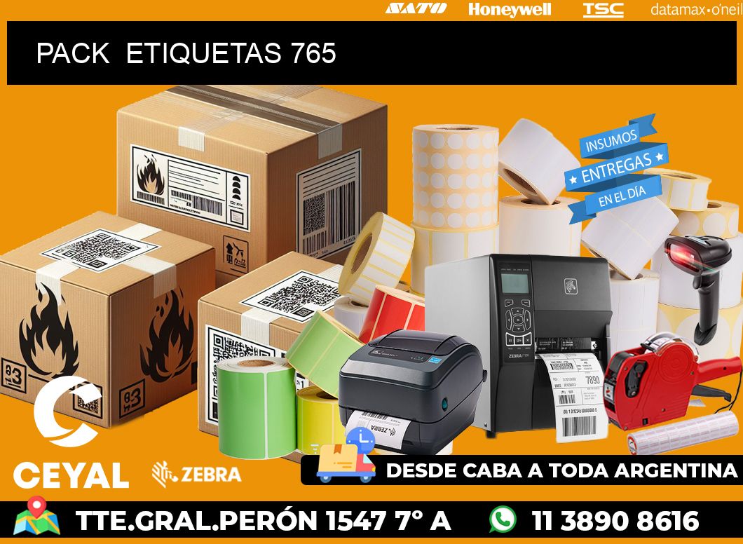 PACK  ETIQUETAS 765