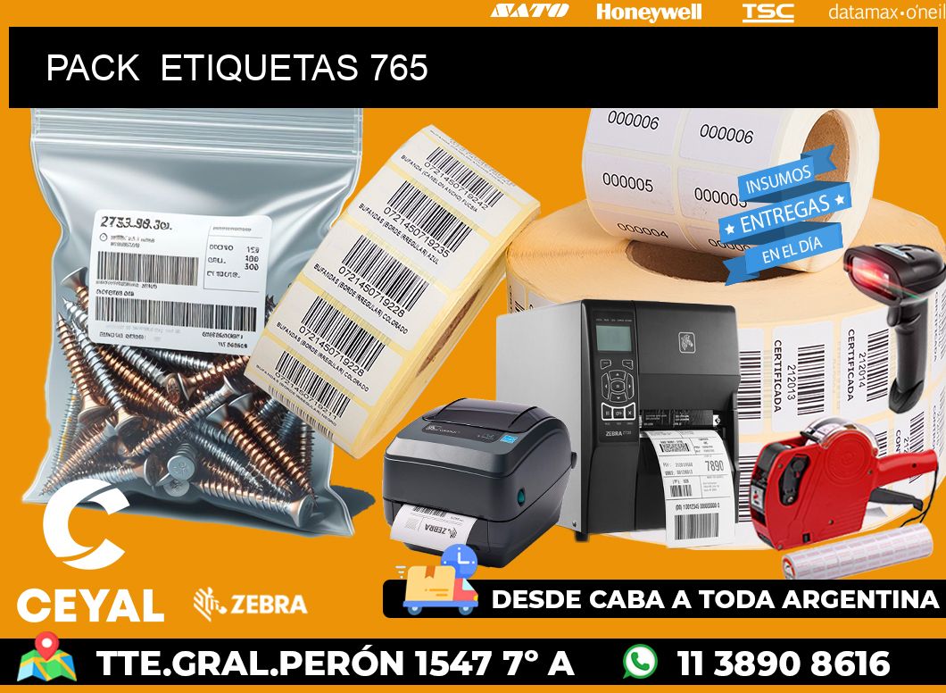 PACK  ETIQUETAS 765