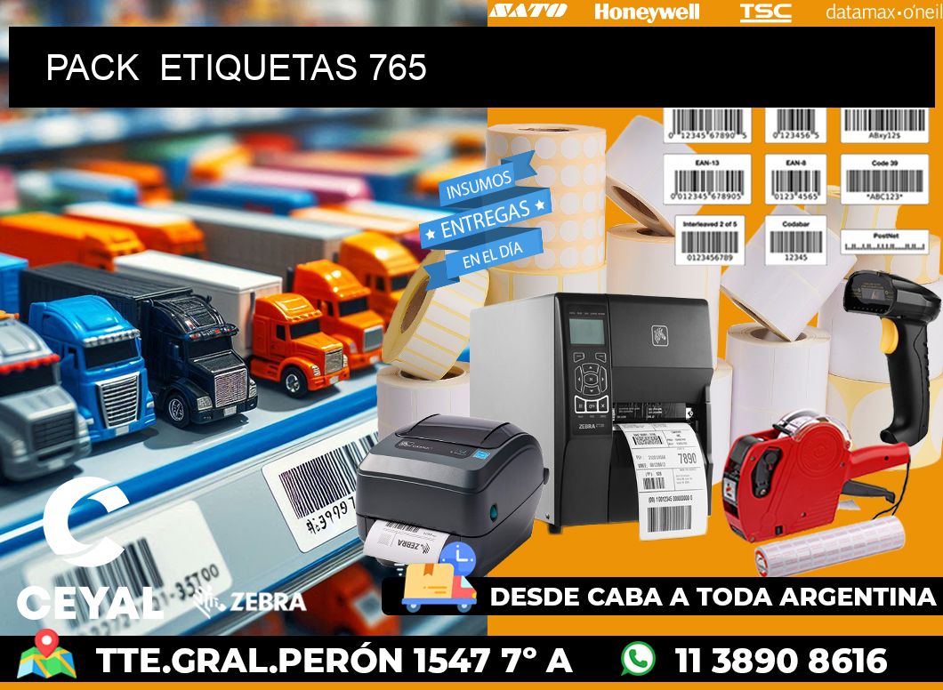 PACK  ETIQUETAS 765