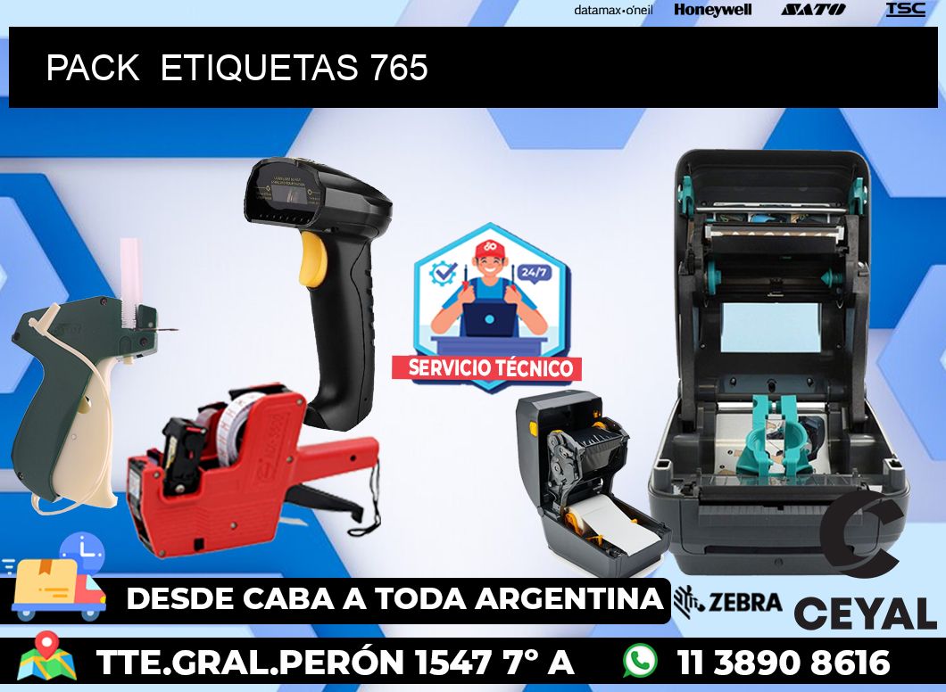 PACK  ETIQUETAS 765