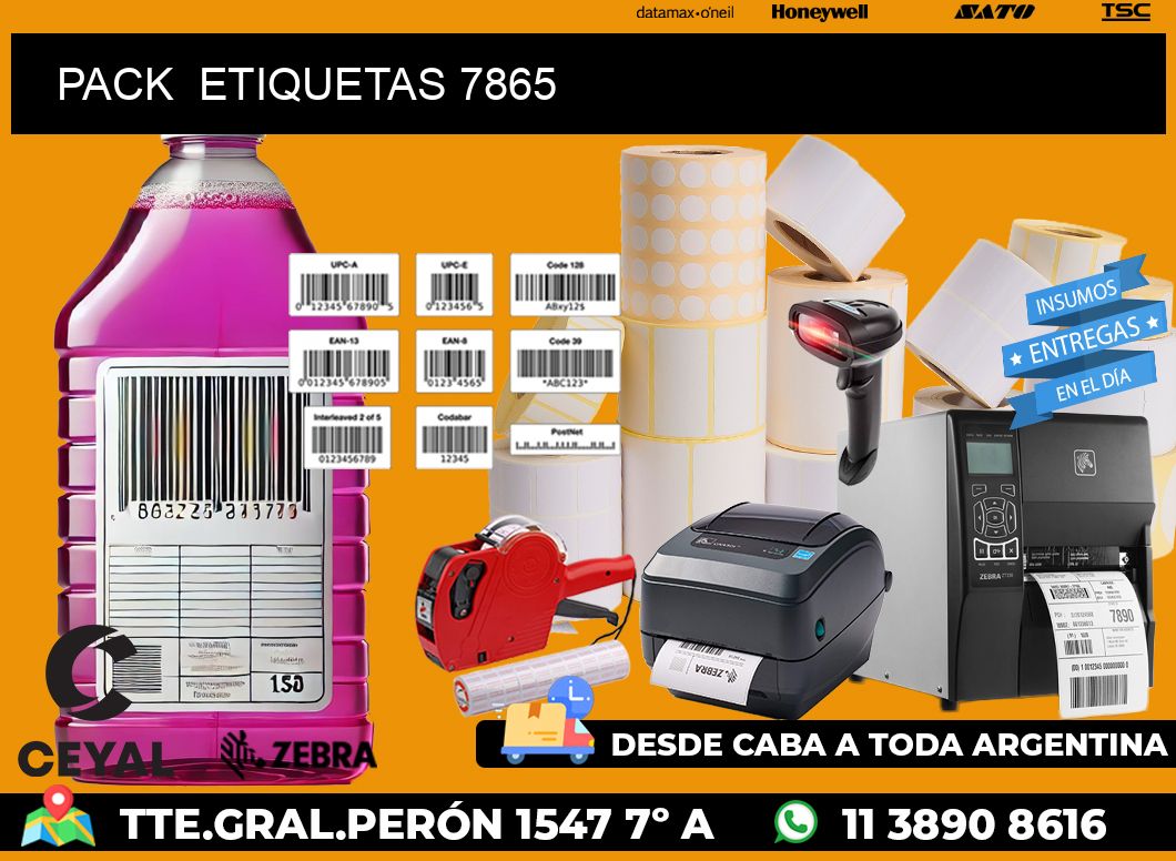 PACK  ETIQUETAS 7865