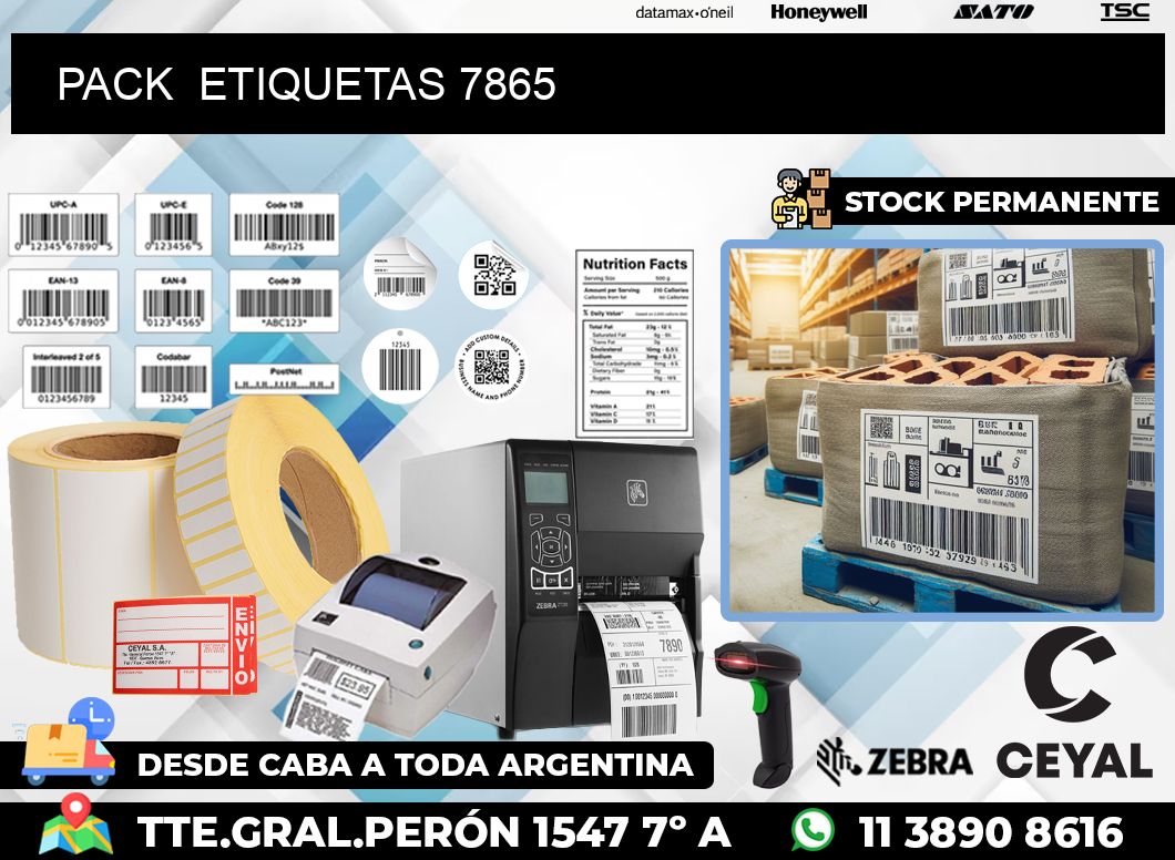 PACK  ETIQUETAS 7865