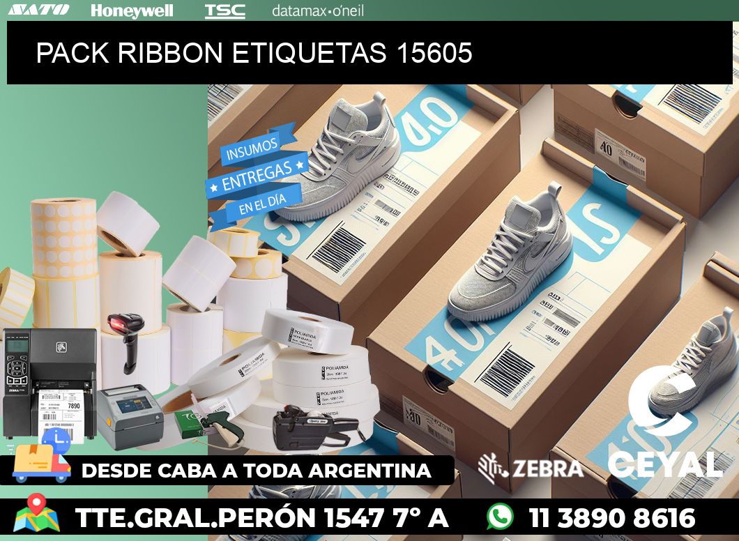 PACK RIBBON ETIQUETAS 15605