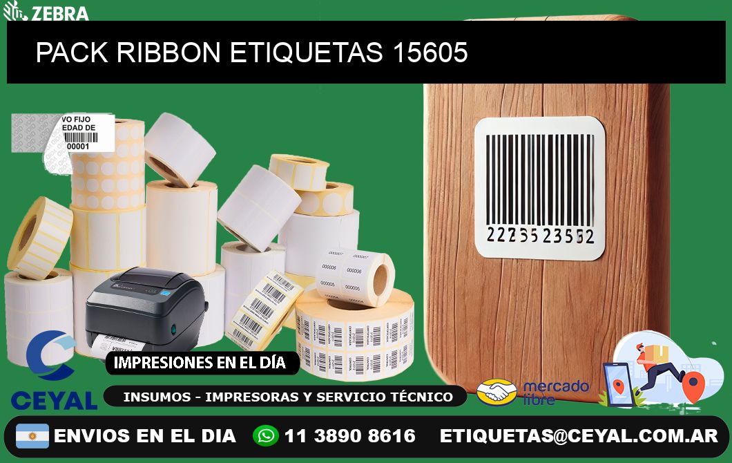 PACK RIBBON ETIQUETAS 15605