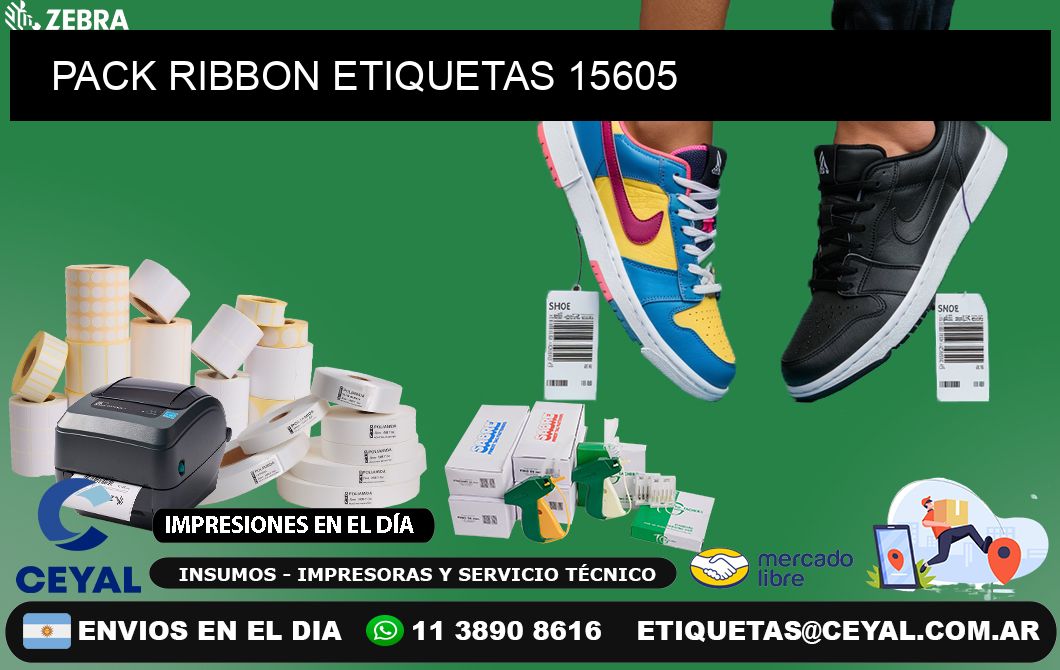 PACK RIBBON ETIQUETAS 15605