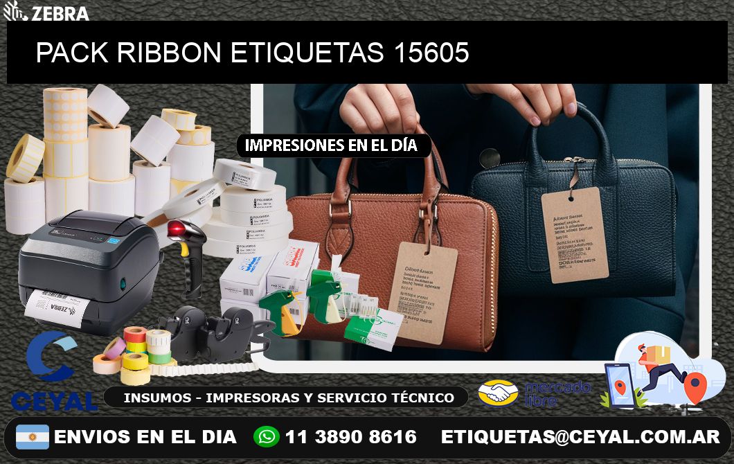 PACK RIBBON ETIQUETAS 15605