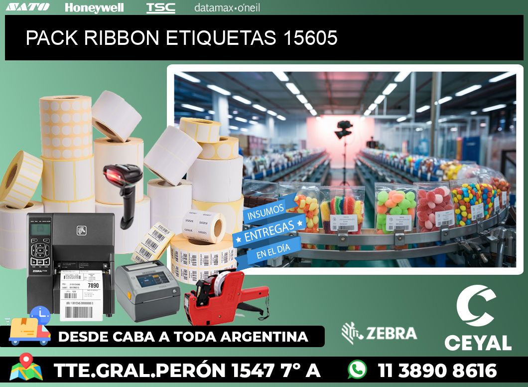 PACK RIBBON ETIQUETAS 15605