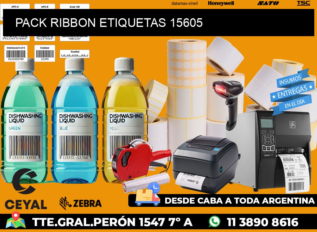 PACK RIBBON ETIQUETAS 15605