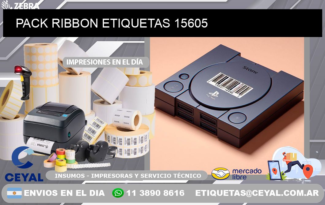 PACK RIBBON ETIQUETAS 15605