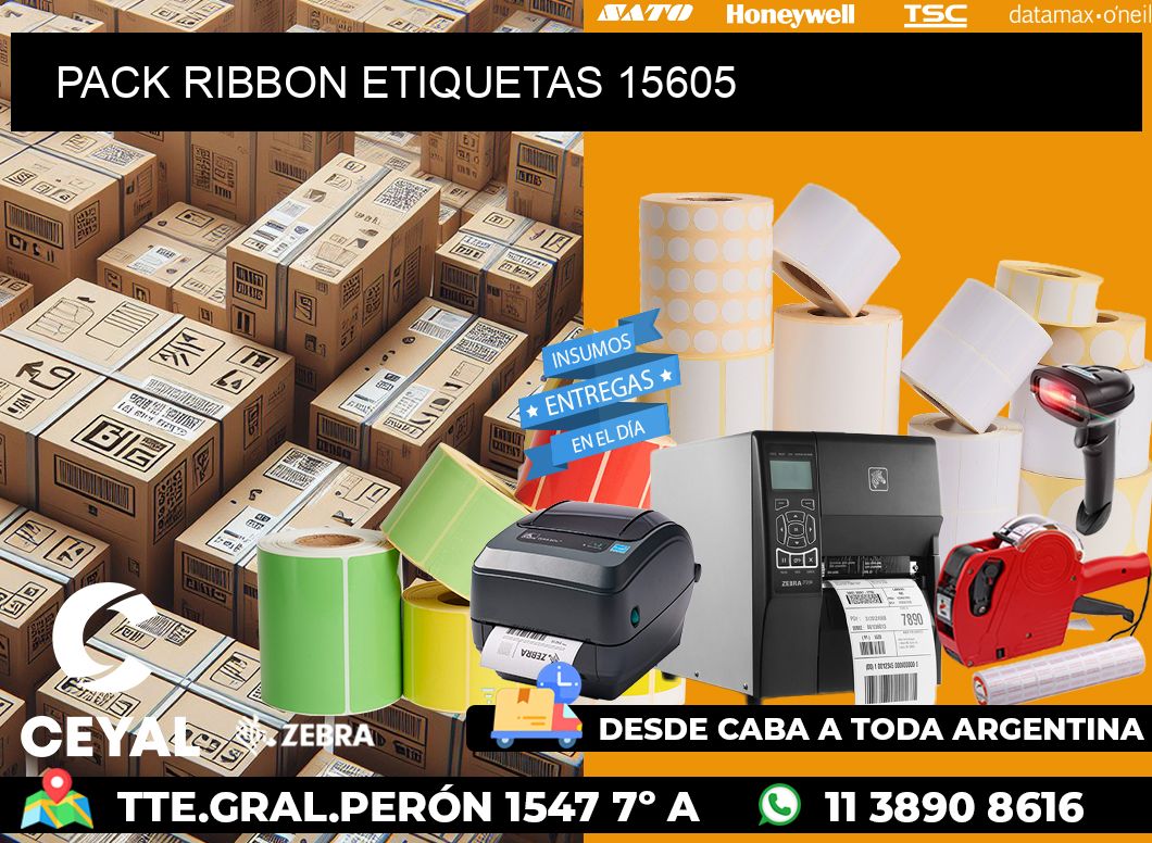 PACK RIBBON ETIQUETAS 15605